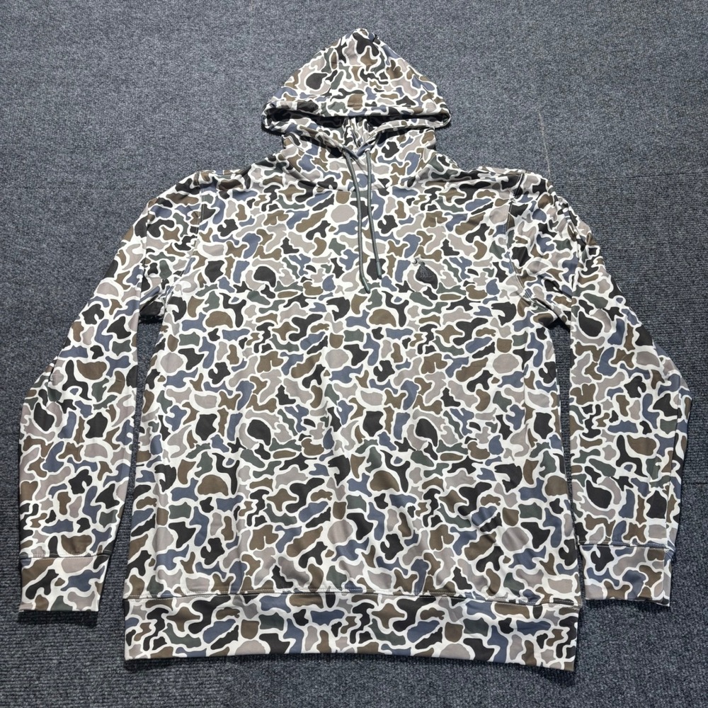 Local Girl Outfitters Camo Performance Hoodie Womens Medium Gray Brown Stretchy